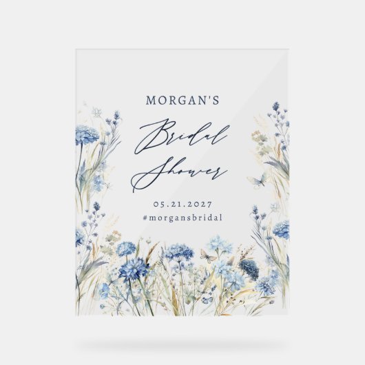Fête des mariées Fleur sauvage bleu Dusty (Recto)