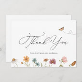 Fête des mariées fleur sauvage - Carte de note Mer (Devant / Derrière)