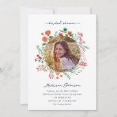 Fête des mariées Fleur sauvage colorée Invitation (Devant)