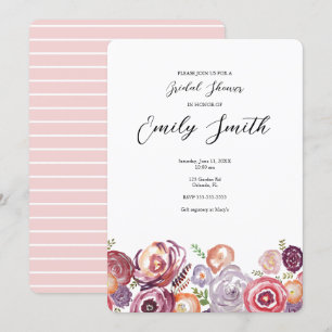 Fête des mariées Fleur sauvage Garden Invitation