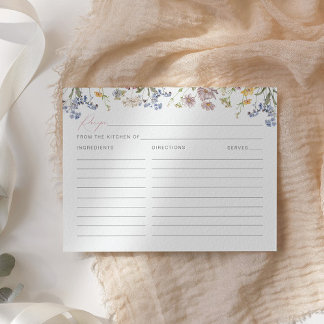 Fête des mariées fleur sauvage Recette Carte Boho 