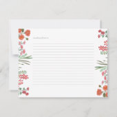 Fête des mariées fleur sauvage Recette de la carte (Dos)