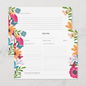 Fête des mariées fleur sauvage Recette de la carte (Devant / Derrière)