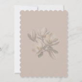 Fête des mariées Fleurs Magnolia Sud Invitation (Dos)