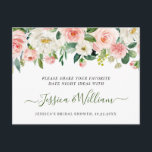 Fête des mariées Fleurs roses Date Carte d'Idée de<br><div class="desc">Pour plus de personnalisation,  cliquez sur le lien "customiser plus" et utilisez notre outil de conception pour modifier ce modèle. Si vous avez besoin d'aide ou d'articles correspondants,  veuillez me contacter.</div>