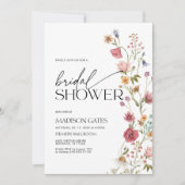 Fête des mariées Floral Invitation (Devant)