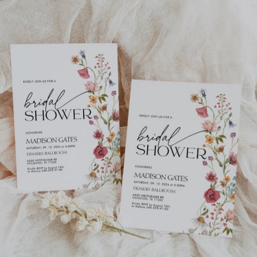 Fête des mariées Floral Invitation