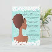 Fête des mariées Floral Tiffany Invitation Turquoi (Debout devant)