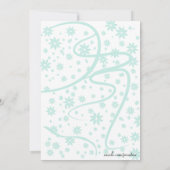 Fête des mariées Floral Tiffany Invitation Turquoi (Dos)