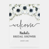 Fête des mariées florale aquarelle Bienvenue (Recto)