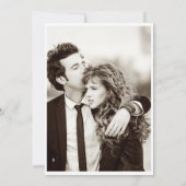 Fête des mariées florale blanche Invitation photo (Dos)