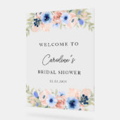 Fête des mariées florale bleu bracelet (Angle)