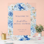 Fête des mariées Florale Bleue Bienvenue (Mariage)