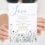 Fête des mariées Florale Bleue Invitation Brunch n<br><div class="desc">Dusty Blue Floral Fête des mariées Bridal Brunch Invitation</div>