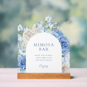 Fête des mariées Florale Bleue Mimosa Bar