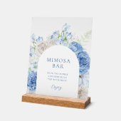 Fête des mariées Florale Bleue Mimosa Bar (Angle)