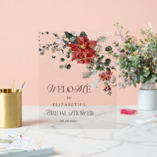 Fête des mariées florale d'hiver Bienvenue