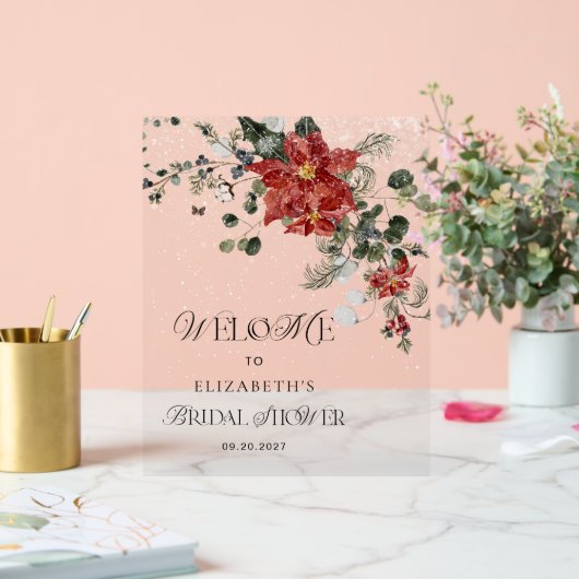 Fête des mariées florale d'hiver Bienvenue (Mariage)