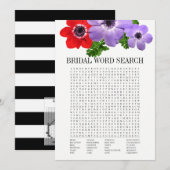 Fête des mariées Florale Mot de recherche Carte de (Devant / Derrière)