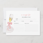 Fête des mariées Florale Procuco Recettes Cartes (Devant)