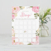 Fête des mariées florale romantique Carte de jeu (Debout devant)