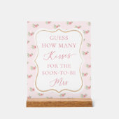 Fête des mariées Florale Rose Devine Combien De Ba (Recto)