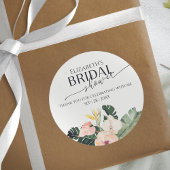 Fête des mariées florale tropicale merci Sticker