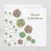 Fête des mariées Flower Garden & Bird Invitation (Devant / Derrière)