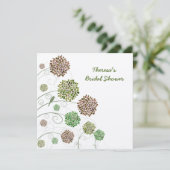 Fête des mariées Flower Garden & Bird Invitation (Debout devant)