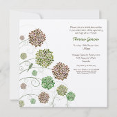 Fête des mariées Flower Garden & Bird Invitation (Dos)
