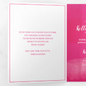 Fête des mariées Fuchsia Potluck avec carte de rec (Intérieur en premier)