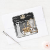 Fête des mariées glamour FAVORISANT MERCI STICKERS (Enveloppe)
