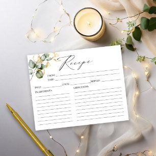Fête des mariées Gold Greenery Recettes Cartes