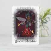 Fête des mariées gothique Invitation Little Devil  (Debout devant)