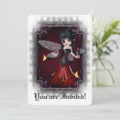 Fête des mariées gothique Invitation Little Devil  (Debout devant)