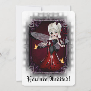 Fête des mariées gothique Invitation Little Devil 