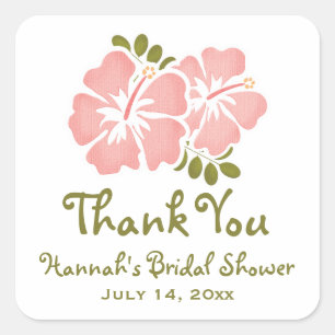 Fête des mariées Hibiscus rose Favoriser Stickers