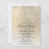 Fête des mariées Hiver Flocon de neige Invitation (Devant)