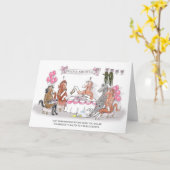 Fête des mariées Horse Humour Carte de voeux (Fleur jaune)