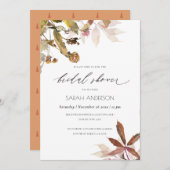 Fête des mariées Invitation de branche Arbre d'aut (Devant / Derrière)