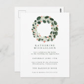 FÊTE DES MARIÉES | Invitation de couronne d'aquare (Devant / Derrière)