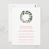 FÊTE DES MARIÉES | Invitation de couronne d'aquare (Devant / Derrière)