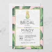 Fête des mariées Invitation de palme d'ananas trop (Devant)