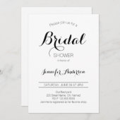 Fête des mariées Invitation minimaliste moderne (Devant / Derrière)