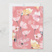 FÊTE DES MARIÉES | Invitation Pink Poppies (Dos)