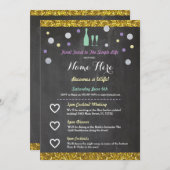 Fête des mariées Itinéraire Champagne Invitation (Devant / Derrière)