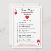 Fête des mariées Itinéraire Las Vegas Cartes Invit (Devant)