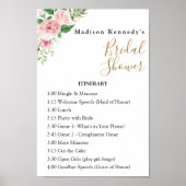 Fête des mariées Itinéraire Plan Floral Fab Poster (Devant)