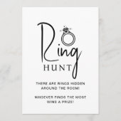 Fête des mariées Jeu Anneau Carte de chasse (Devant)