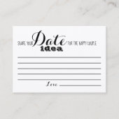 Fête des mariées Jeu Date Carte Idée (Devant)